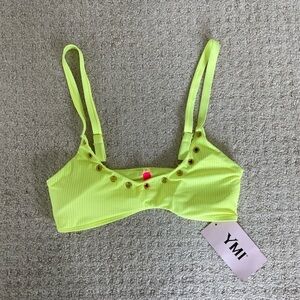 YMI Lime Green Bikini Top Size M